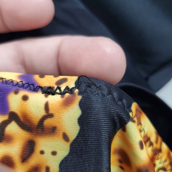 Bower Millet Women's Black Scalloped Top Cut Out Pineapple‎ One Piece Swimsuit M - Picture 6 of 8